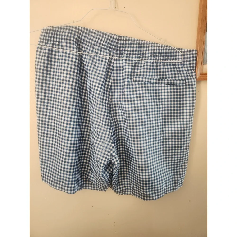 NWT Mens‎ Rugged Butts Blue Gingham Check Swim Trunks Size XL Preppy Summer